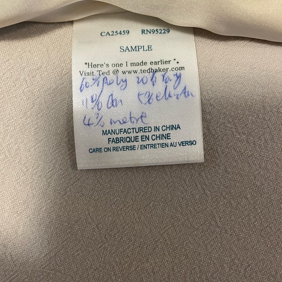 Ted Baker Skirt light grey metallic size 2 - Picture 5 of 11